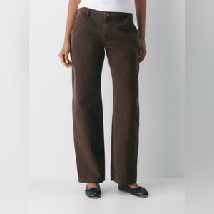 TNA Dark Brown Straight Leg Pants